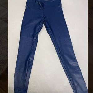 Shiny blue Koral Leggings